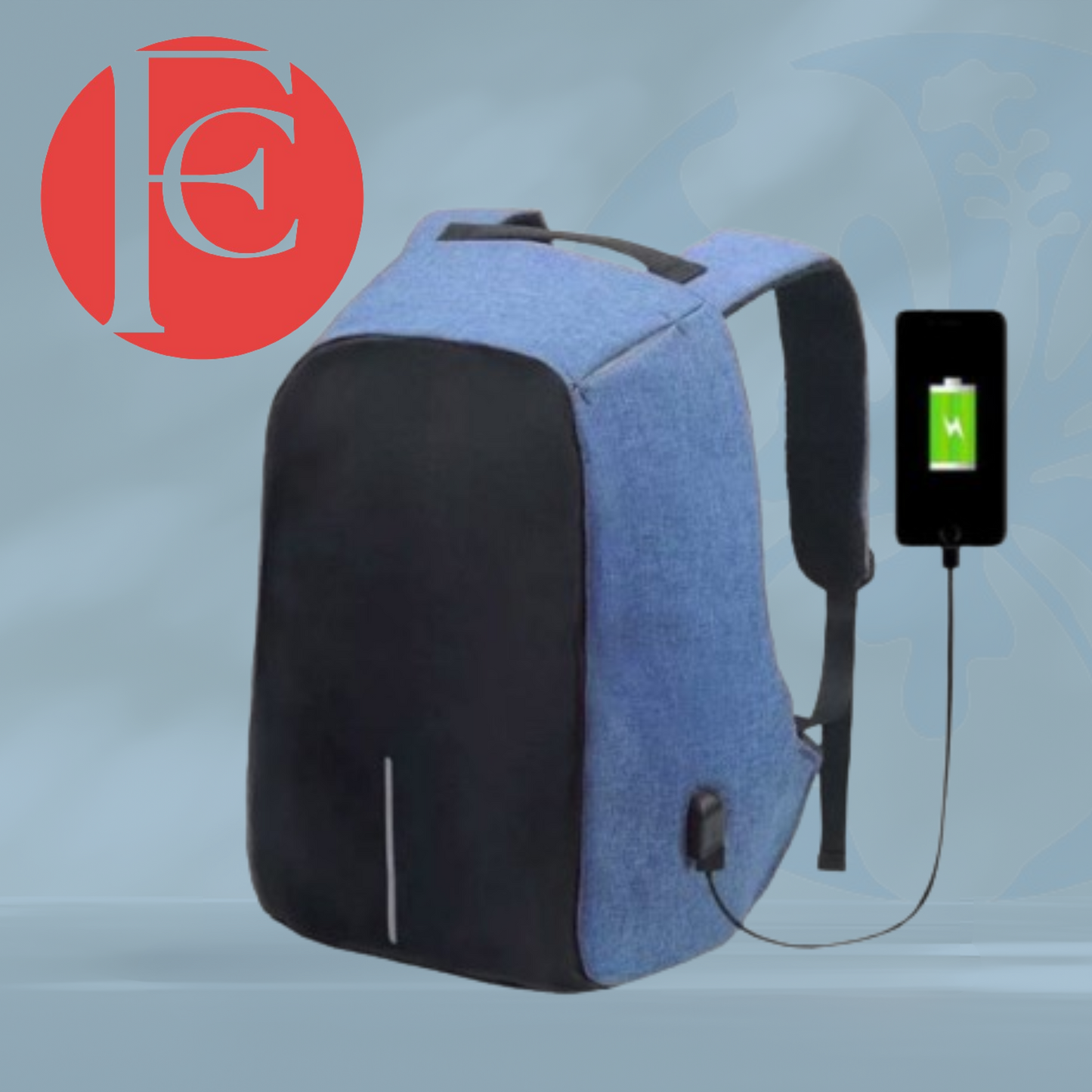 MOCHILA ANTIRROBO IMPERMEABLE CON PUERTO DE CARGA USB