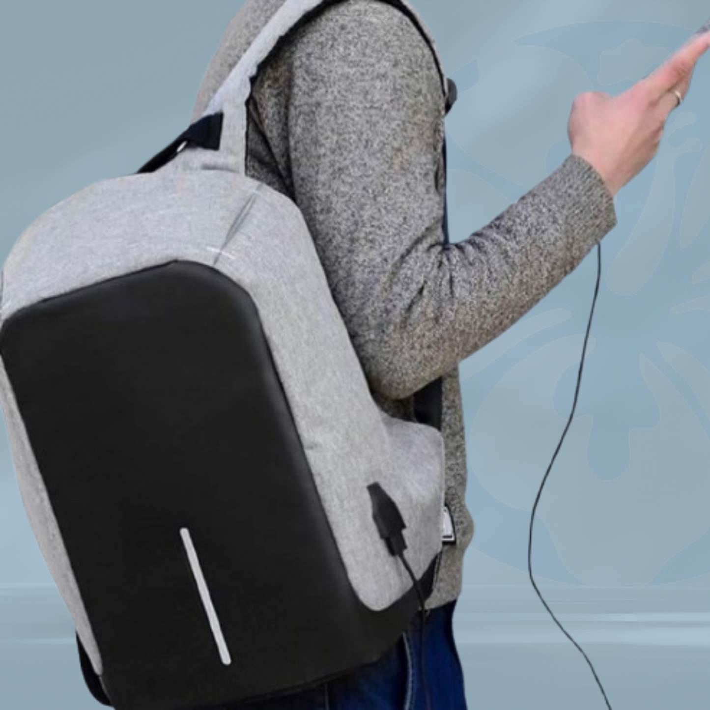 MOCHILA ANTIRROBO IMPERMEABLE CON PUERTO DE CARGA USB