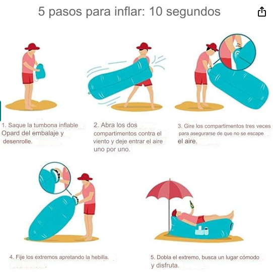 SOFÁ INFLABLE AL INSTANTE AZUL.