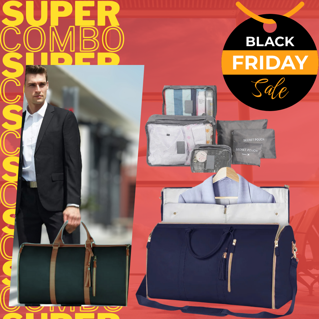 SUPER COMBO BLACK FRIDAY! BOLSO MULTIFUNCIONAL Y ORGANIZADOR DE MALETAS